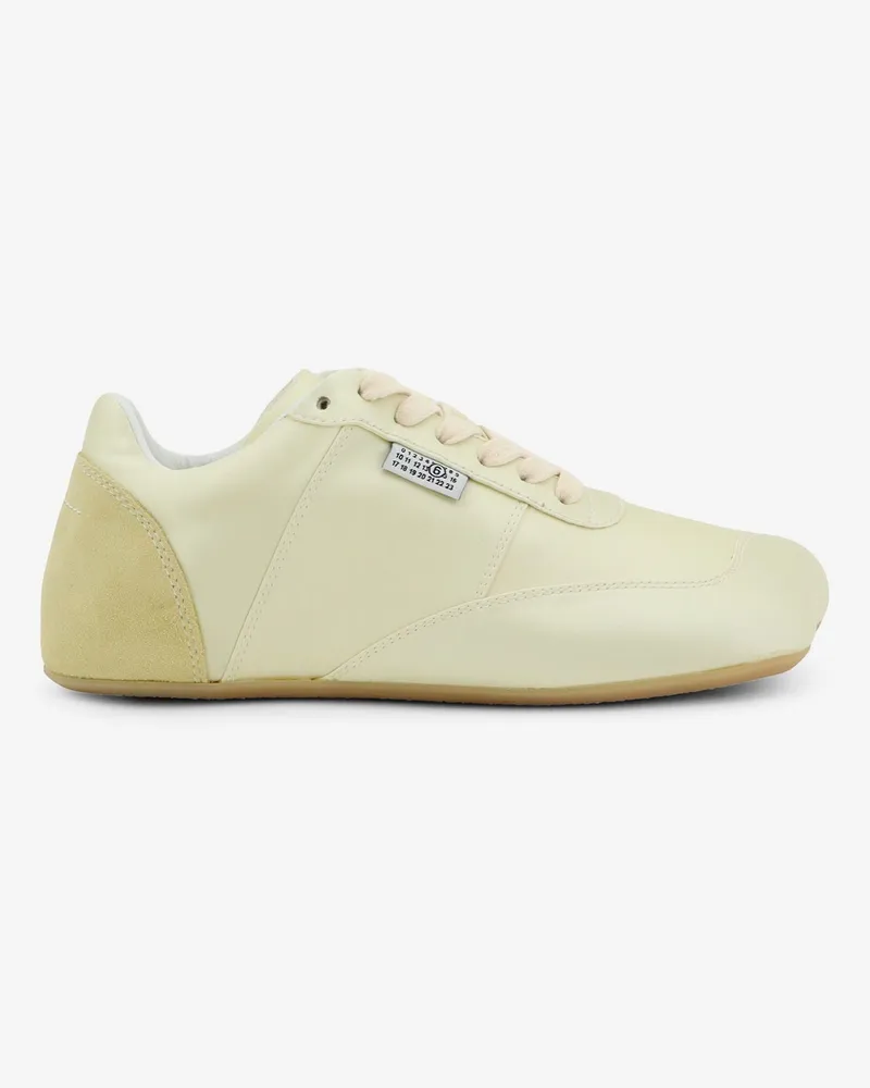 Maison Margiela Factory satin sneakers with side logo label -  - gender_Woman Beige