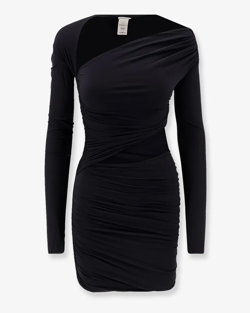 Amazuìn Pat mini dress with drapery -  - gender_Woman Black