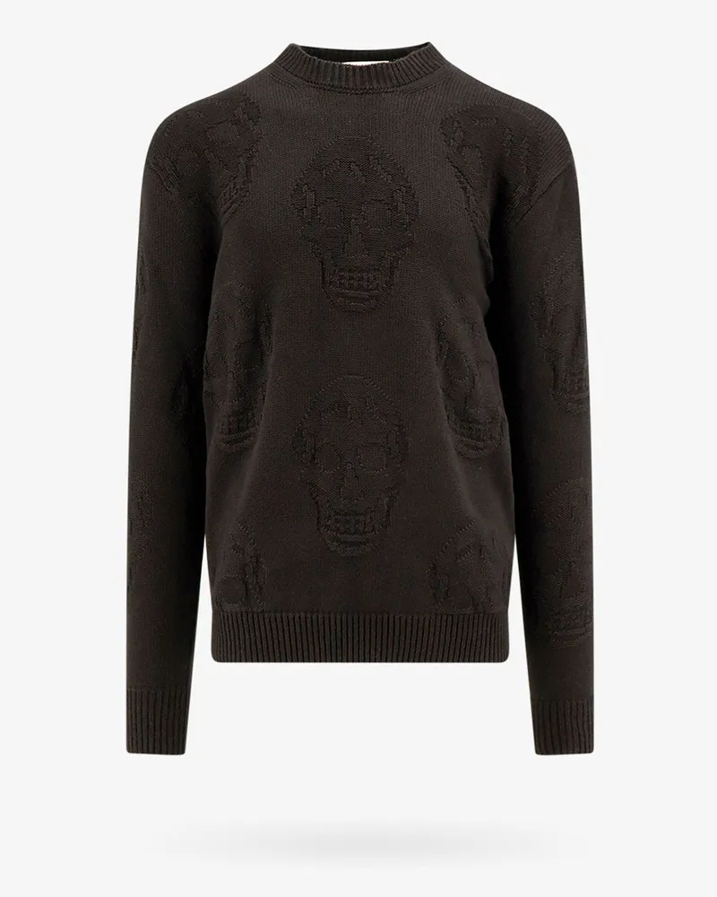 Alexander McQueen Cotton sweater with skull motif -  - gender_Man Black