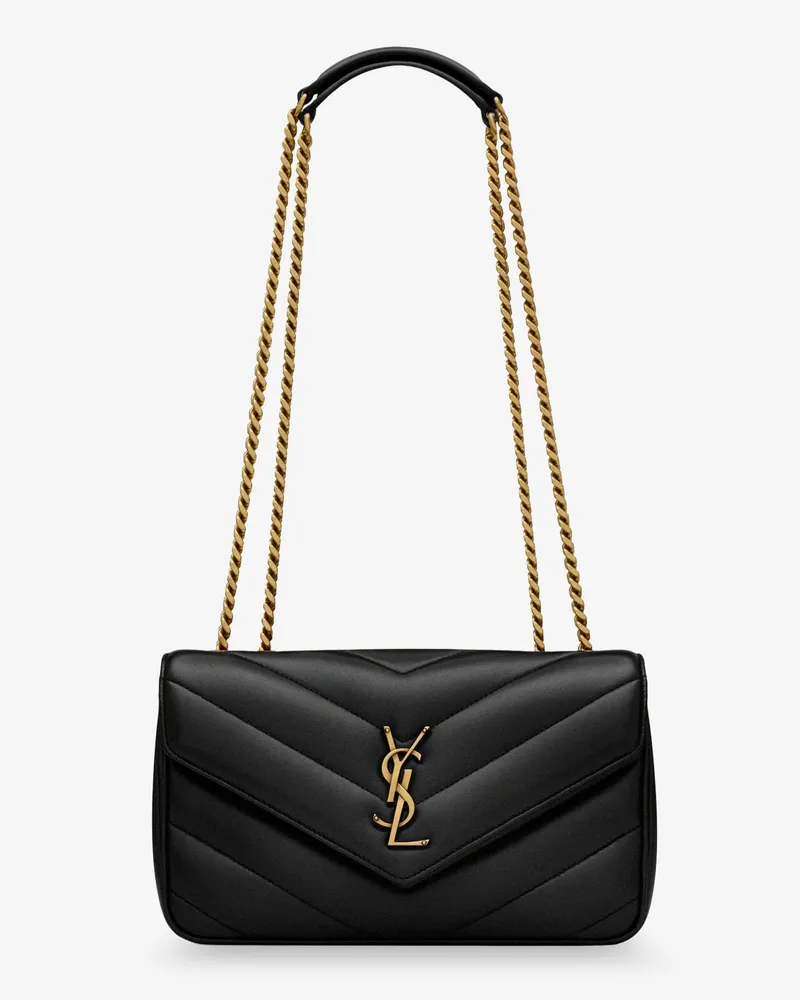 Saint Laurent Loulou Small matelassé leather shoulder bag -  - gender_Woman Black