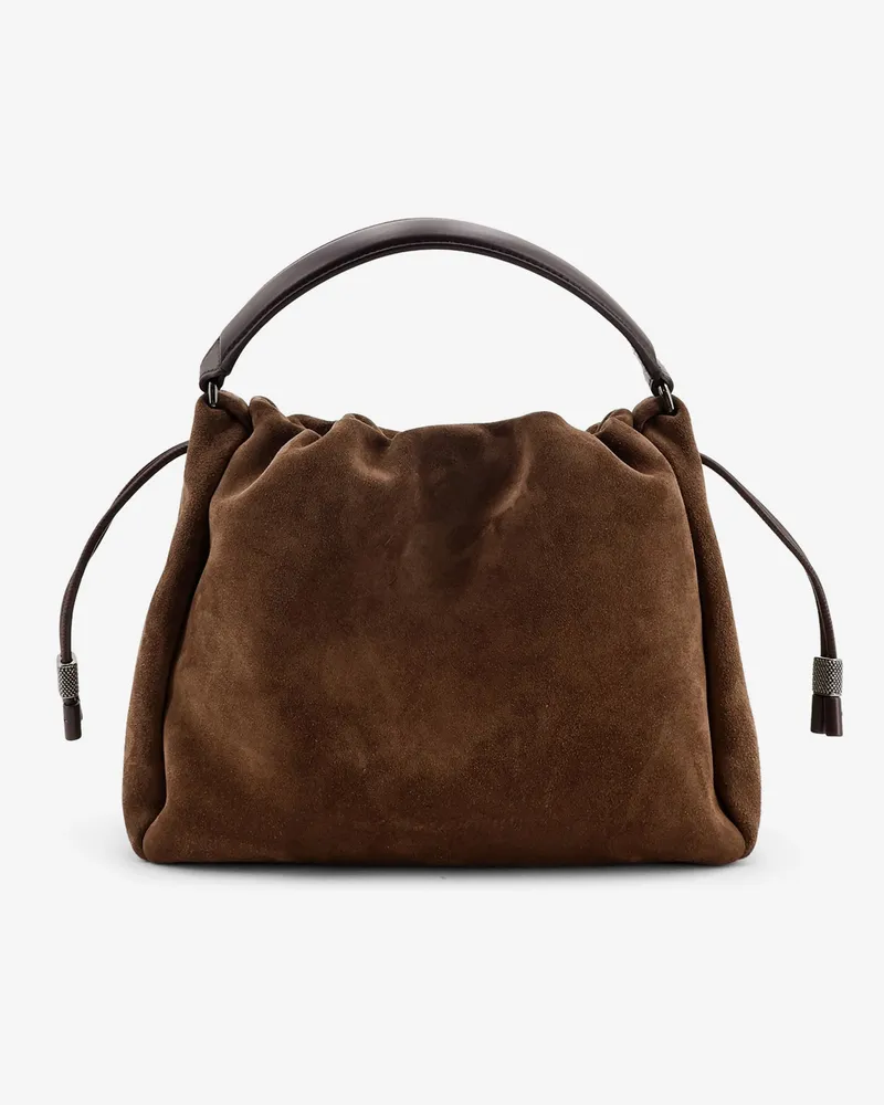 Brunello Cucinelli Bucket Mellow Suede Handbag -  - gender_Woman Brown