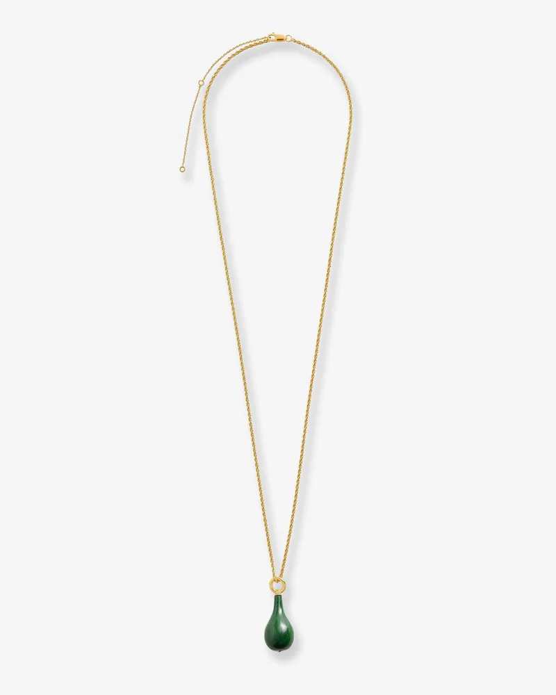 Totême Medium jade drop necklace -  - gender_Woman Gold
