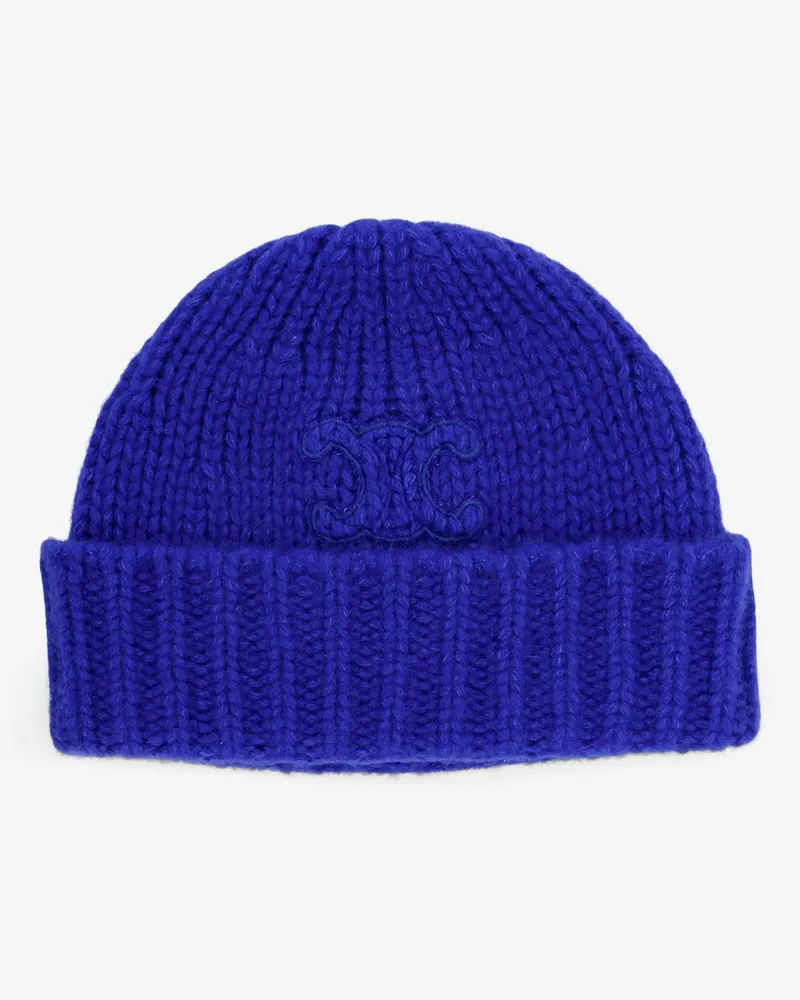 Celine Cashmere and silk Triomphe hat -  - gender_Woman Blue