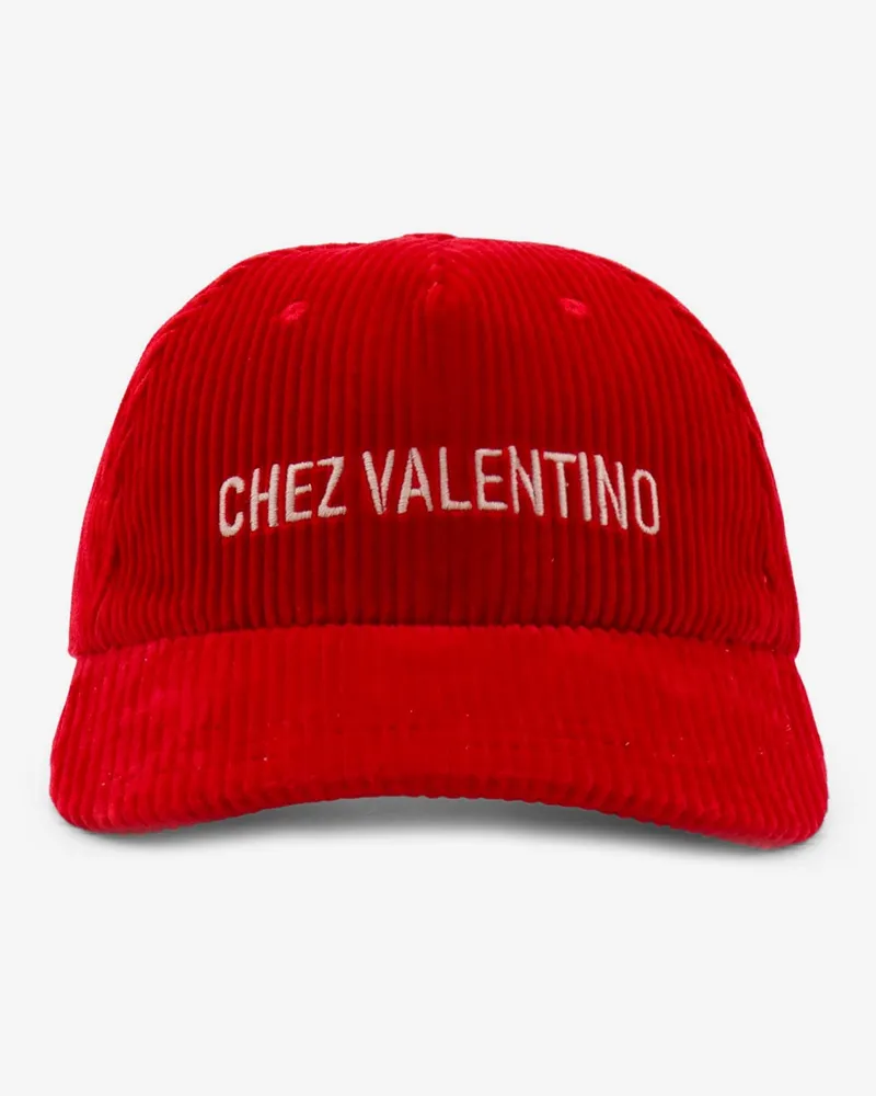 Valentino Garavani Corduroy baseball hat -  - gender_Man Red