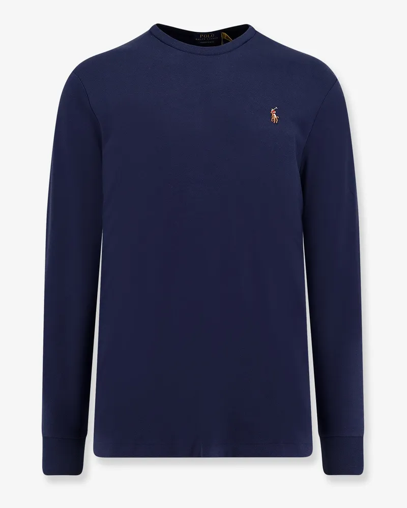 Ralph Lauren Cotton t-shirt with Logo embroidery -  - gender_Man Blue