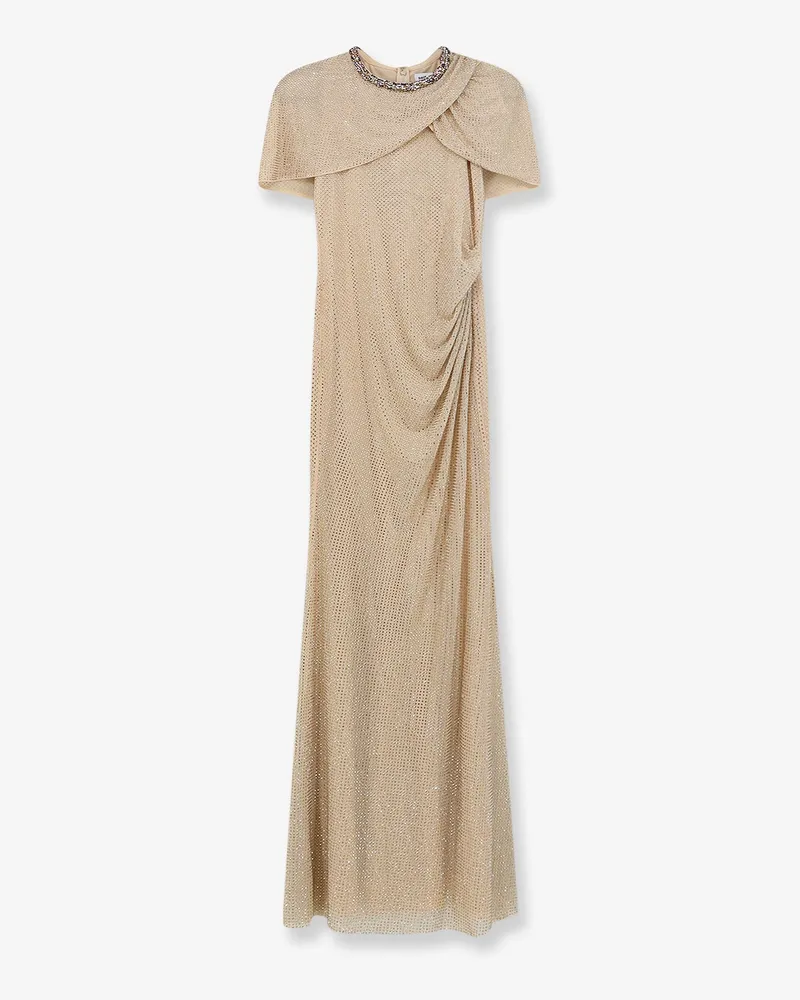 Self-Portrait Maxi Dress with rhinestones -  - gender_Woman Beige