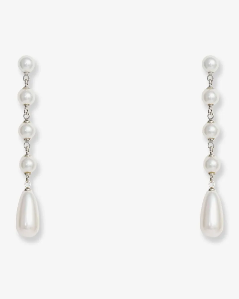 Self-Portrait Pearl Droplet Earrings -  - gender_Woman Silver