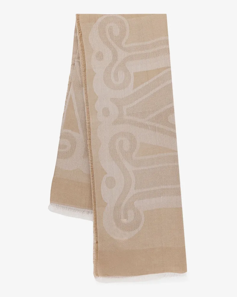 Max Mara Modal, linen and cotton blend scarf -  - gender_Woman Beige