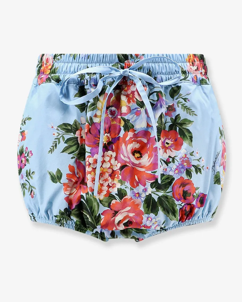Dolce & Gabbana Poplin culottes with flower print -  - gender_Woman Blue