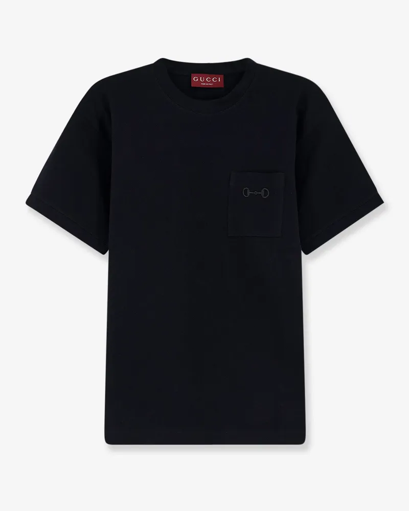 Gucci Piqué cotton t-shirt with embroidery -  - gender_Man Black