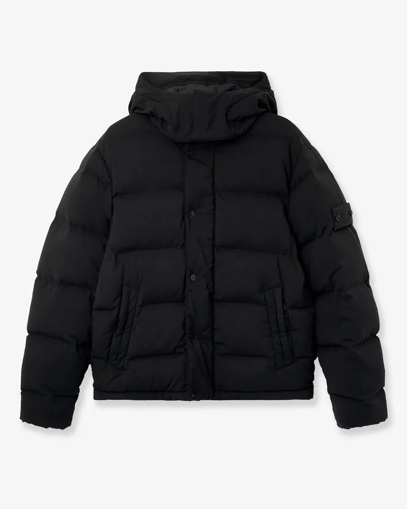 Stone Island Stretch wool blend down jacket -  - gender_Man Black