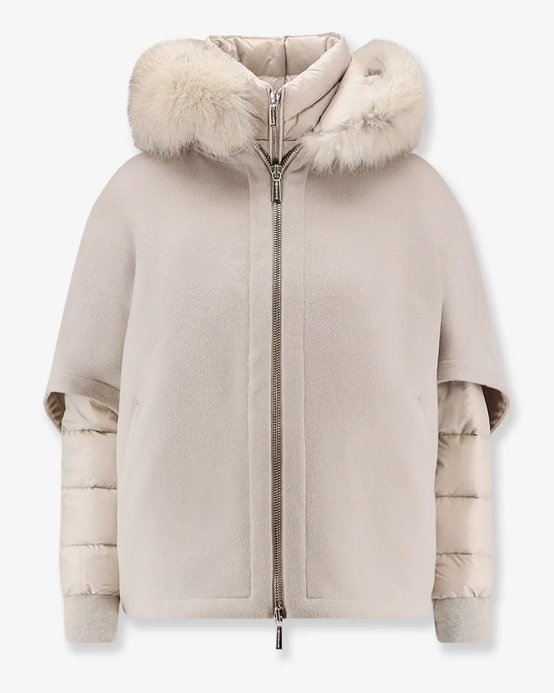 MOORER Pegaso-Cwr sleeveless wool and cashmere coat -  - gender_Woman Beige