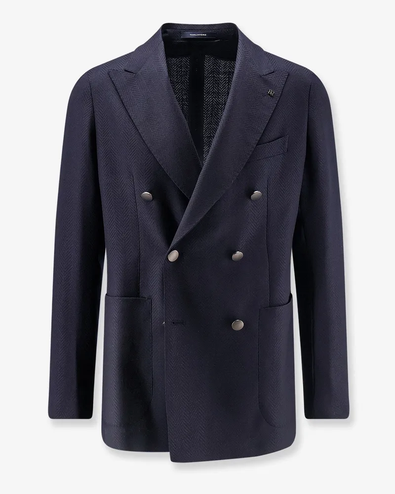 Tagliatore Double-breasted virgin wool blazer -  - gender_Man Blue