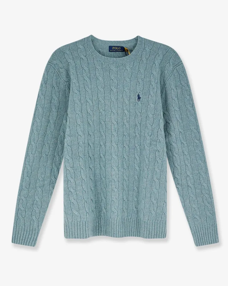 Ralph Lauren Wool and cashmere cable knit sweater -  - gender_Man Blue