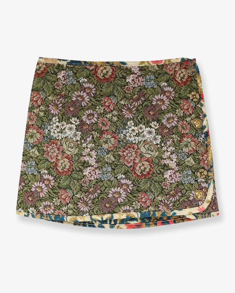 FARM Rio Jacquard Arabesque Matelassé Mini Skirt -  - gender_Woman Multicolor