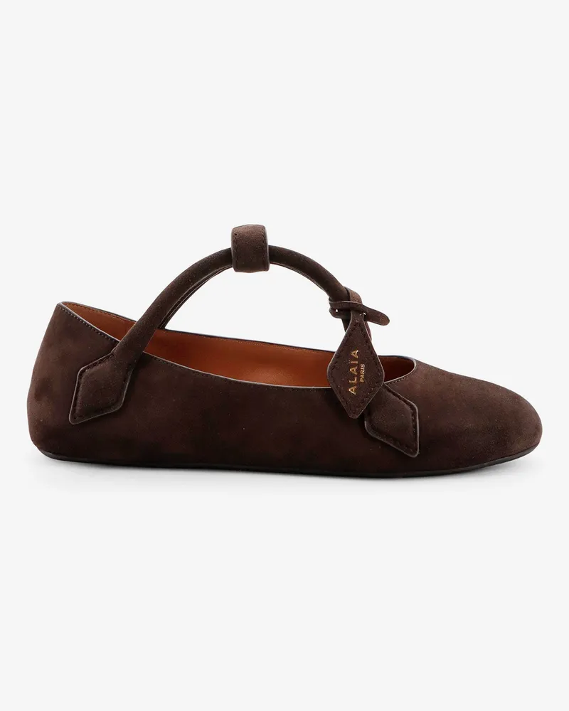 Alaïa Le Teckel Suede Ballet Flats -  - gender_Woman Brown