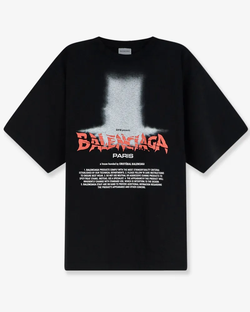 Balenciaga Cotton T-shirt with front logo print -  - gender_Woman Black