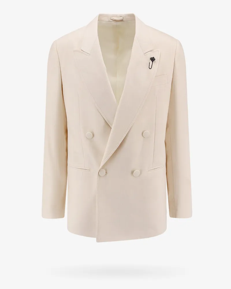 LARDINI Linen and wool blazer -  - gender_Man Beige