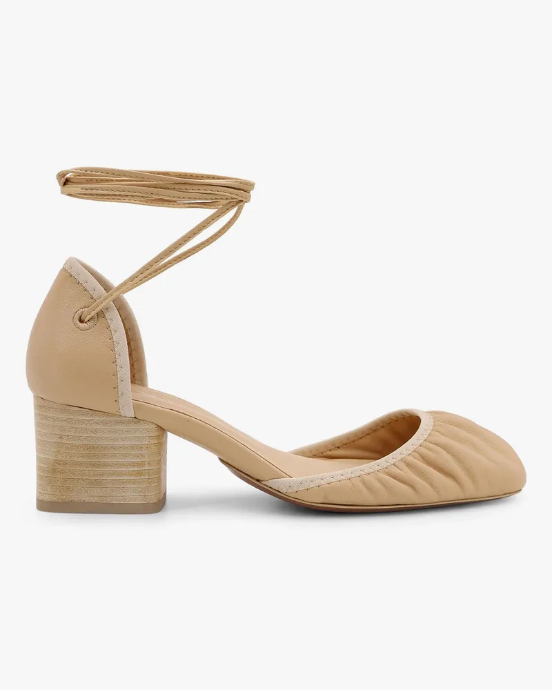 Christophe Lemaire Micro ballerina leather pumps -  - gender_Woman Beige