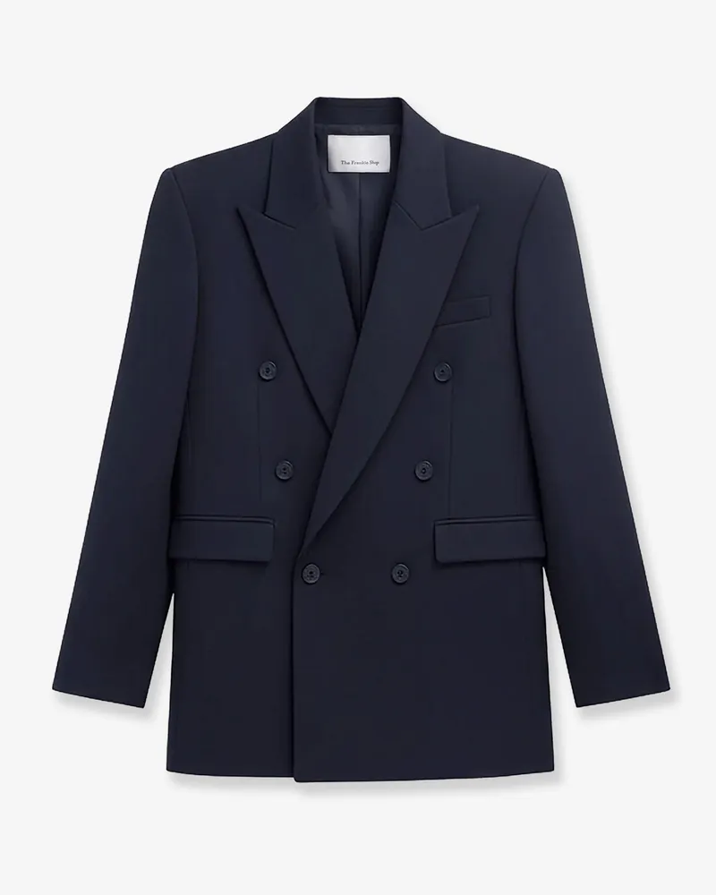 FRANKIE Shop Monterey Structured wool blend blazer -  - gender_Woman Blue