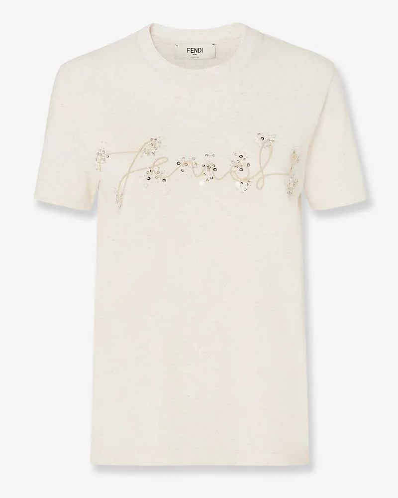 Fendi Cotton blend T-shirt -  - gender_Woman White