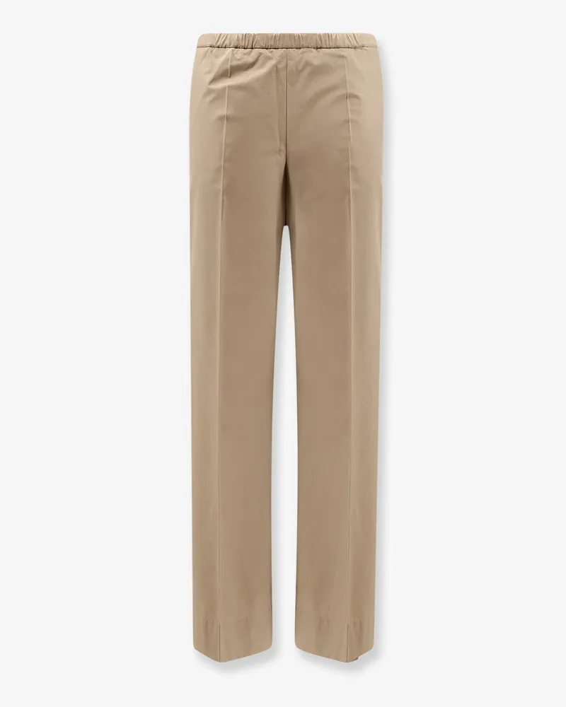 Moncler Cotton trousers with logo patch -  - gender_Woman Beige