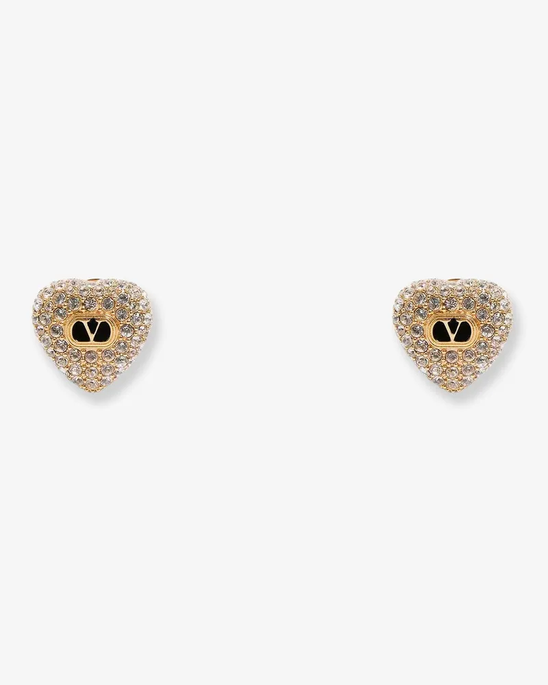 Valentino Garavani Coeur Royal metal and Swarovski® crystals earrings -  - gender_Woman Gold