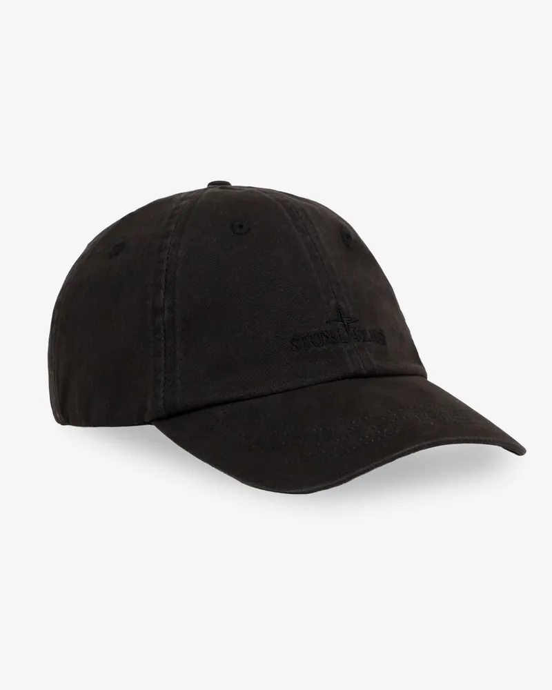 Stone Island Cotton Baseball Hat -  - gender_Man Black