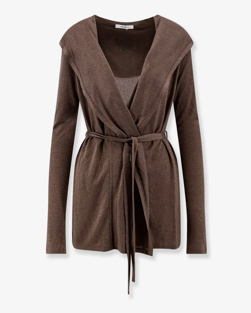 Max Mara MxMFalda yocell and silk blend cardigan -  - gender_Woman Brown