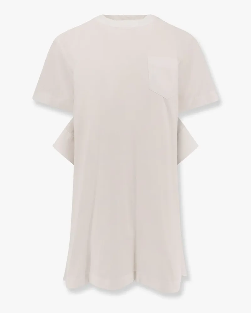 Sacai Dress with draped cotton inserts on the back -  - gender_Woman White
