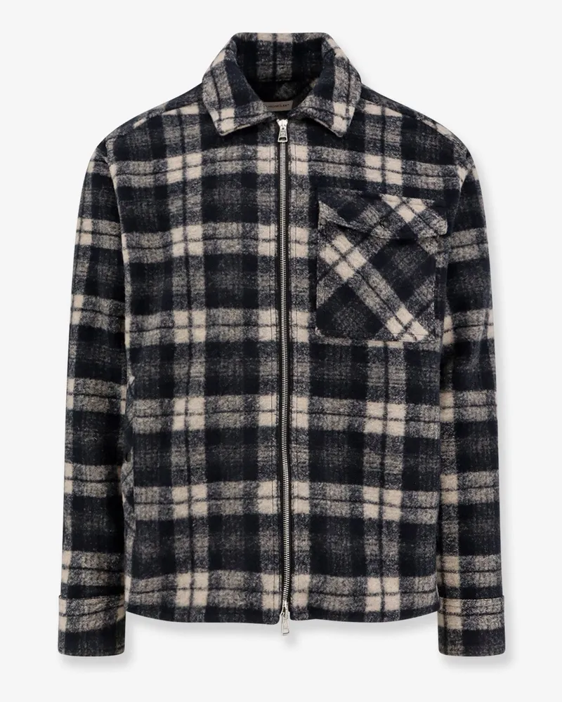 Moncler Tartan Shirt/Jacket -  - gender_Man Blue
