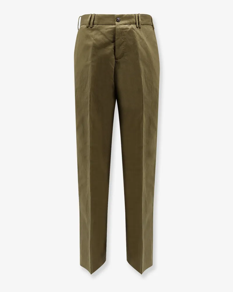 PT TORINO Reworked Michael cotton and linen trousers -  - gender_Man Green