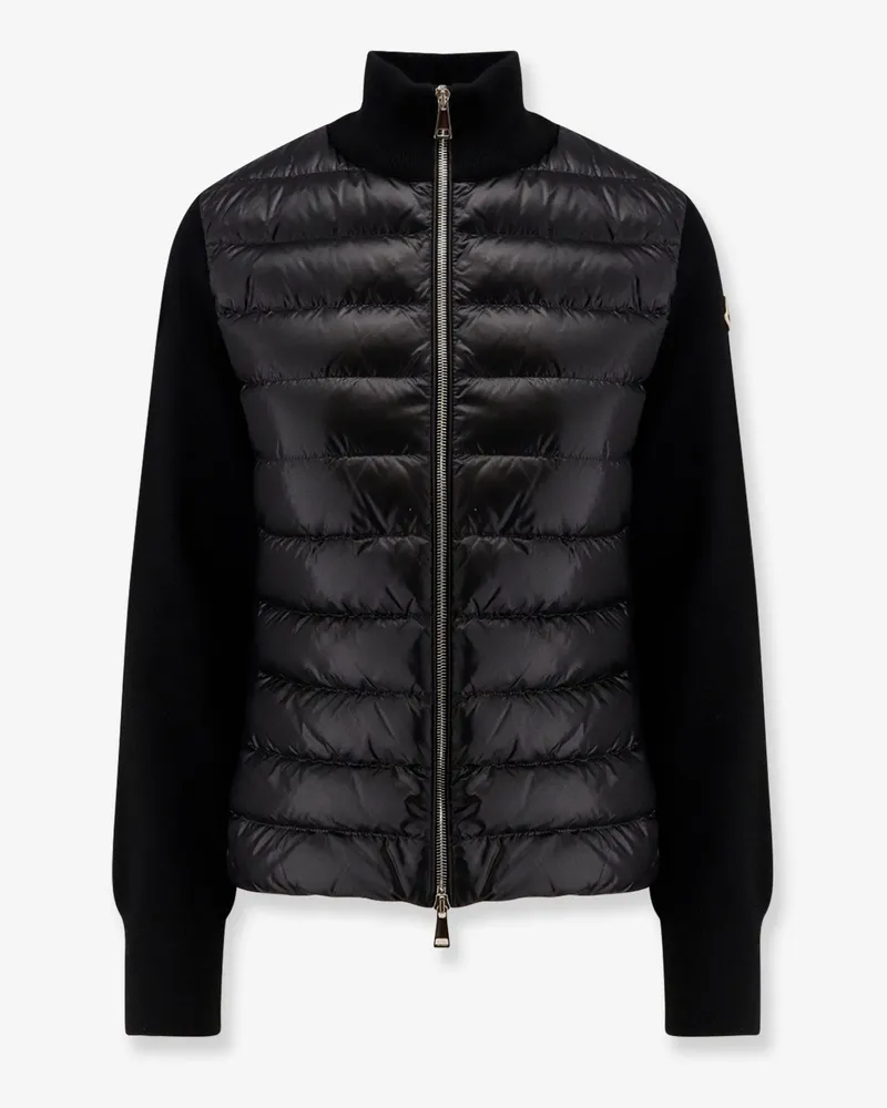 Moncler Nylon down jacket with virgin wool inserts -  - gender_Woman Black