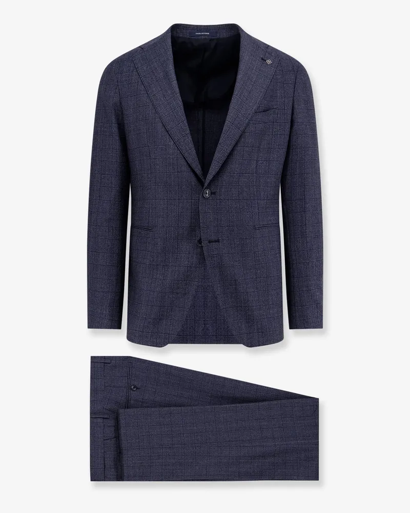 Tagliatore Vesuvio Prince of Wales suit -  - gender_Man Blue