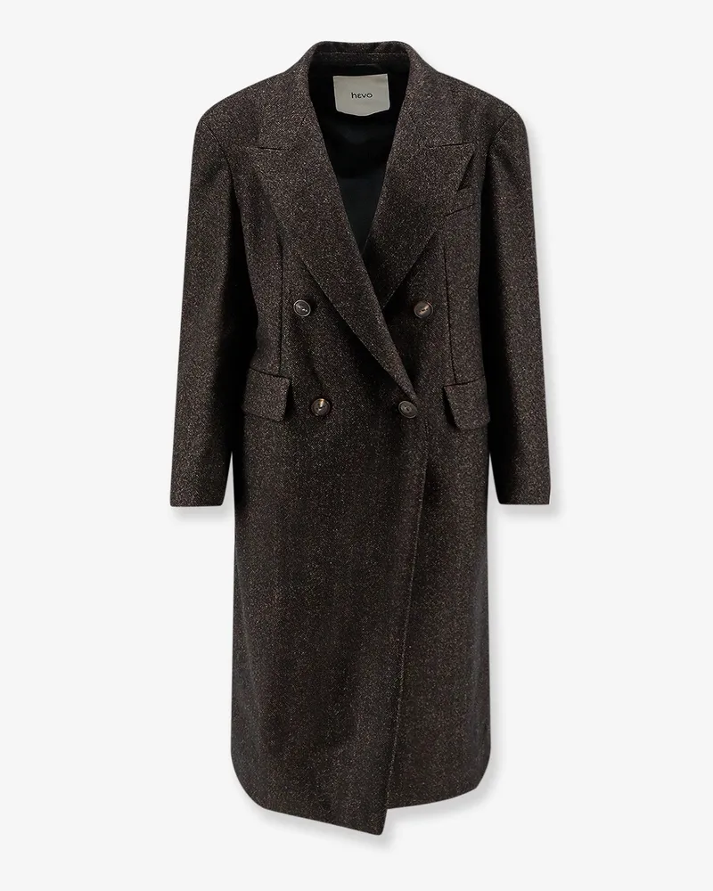 Hevò Martina Franca wool blend coat -  - gender_Woman Black