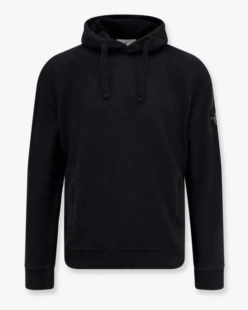 Stone Island Organic cotton hooded sweatshirt -  - gender_Man Black