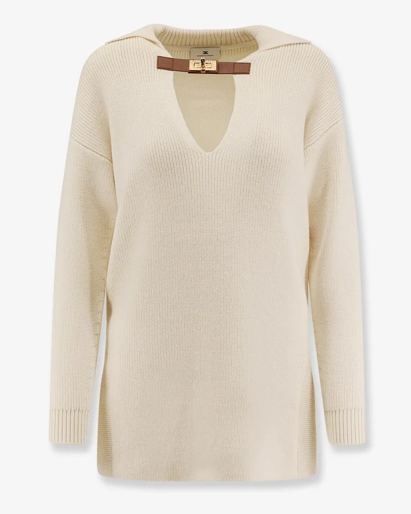 Elisabetta Franchi Wool blend sweater -  - gender_Woman White