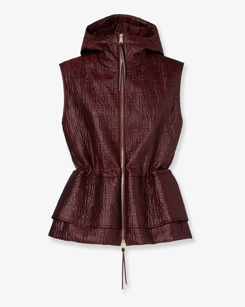 Fendi Quilted nylon vest -  - gender_Woman Red