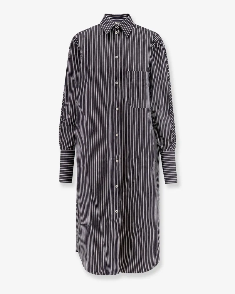 Totême Striped Kimono-Sleeve Shirtdress -  - gender_Woman Black