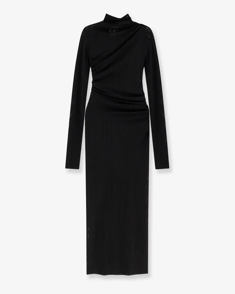 Amazuìn Olga viscose blend mesh dress -  - gender_Woman Black