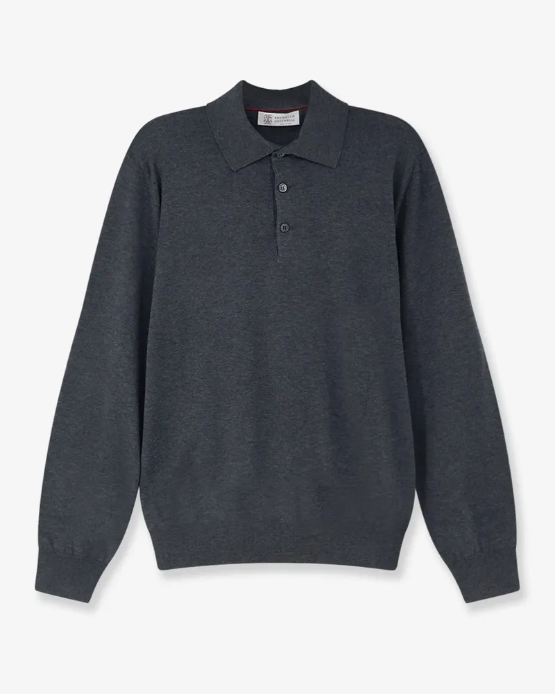 Brunello Cucinelli Cotton polo shirt -  - gender_Man Grey