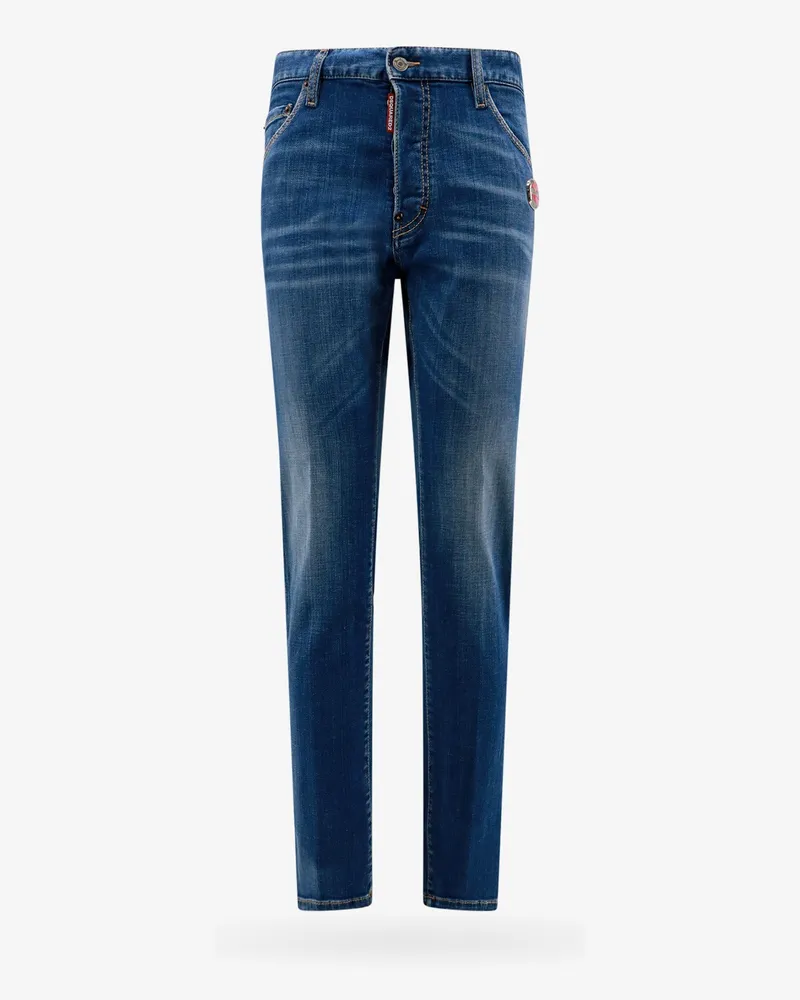 Dsquared2 Jeans with enamelled metal logo patch -  - gender_Man Blue