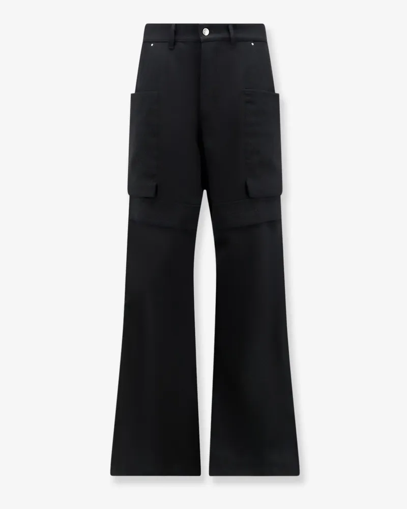 Rick Owens Stefan Cargo Wool Trousers -  - gender_Man Black