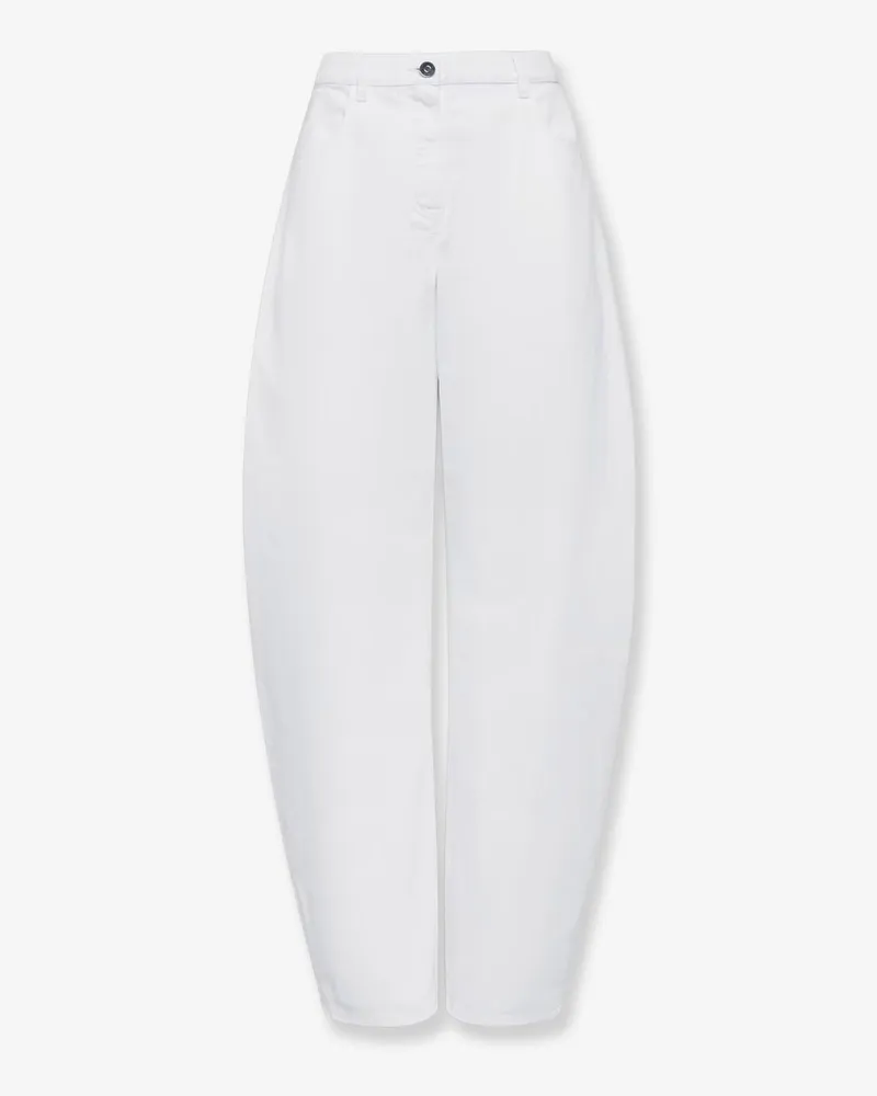 Alaïa Curved denim trousers -  - gender_Woman White