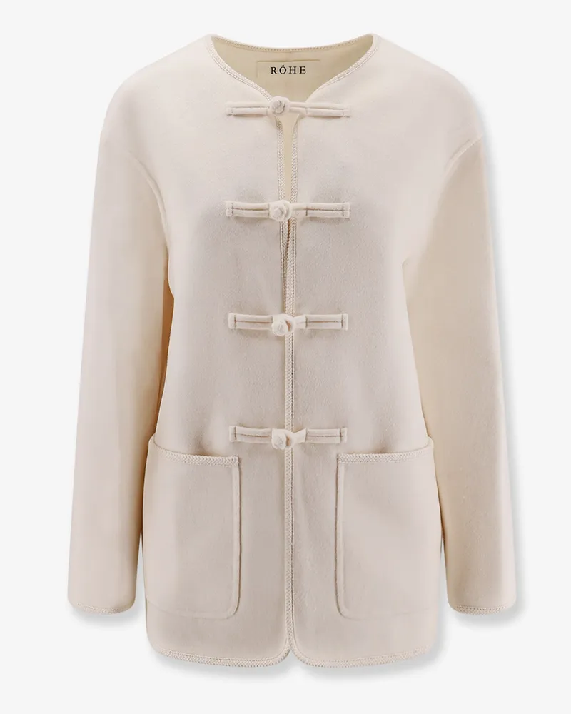 Róhe Mandarin closure wool jacket -  - gender_Woman White