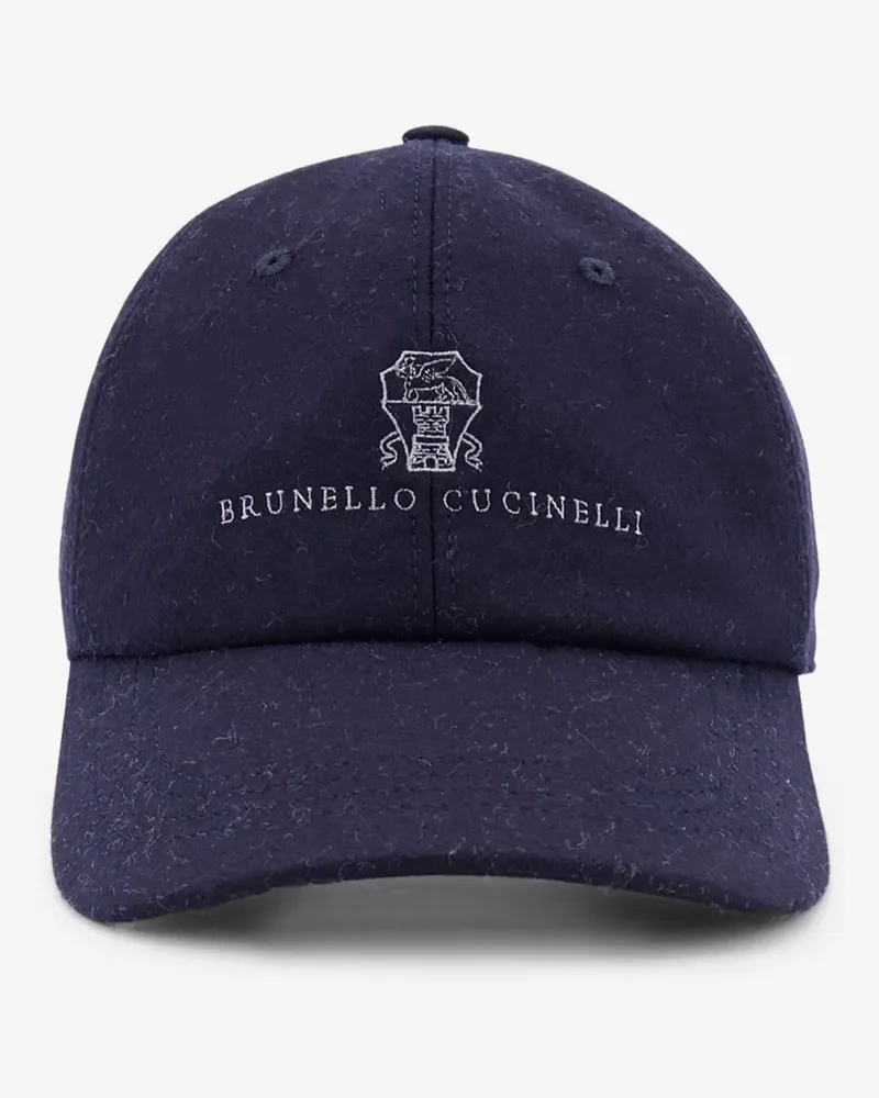 Brunello Cucinelli Virgin wool baseball hat -  - gender_Man Blue