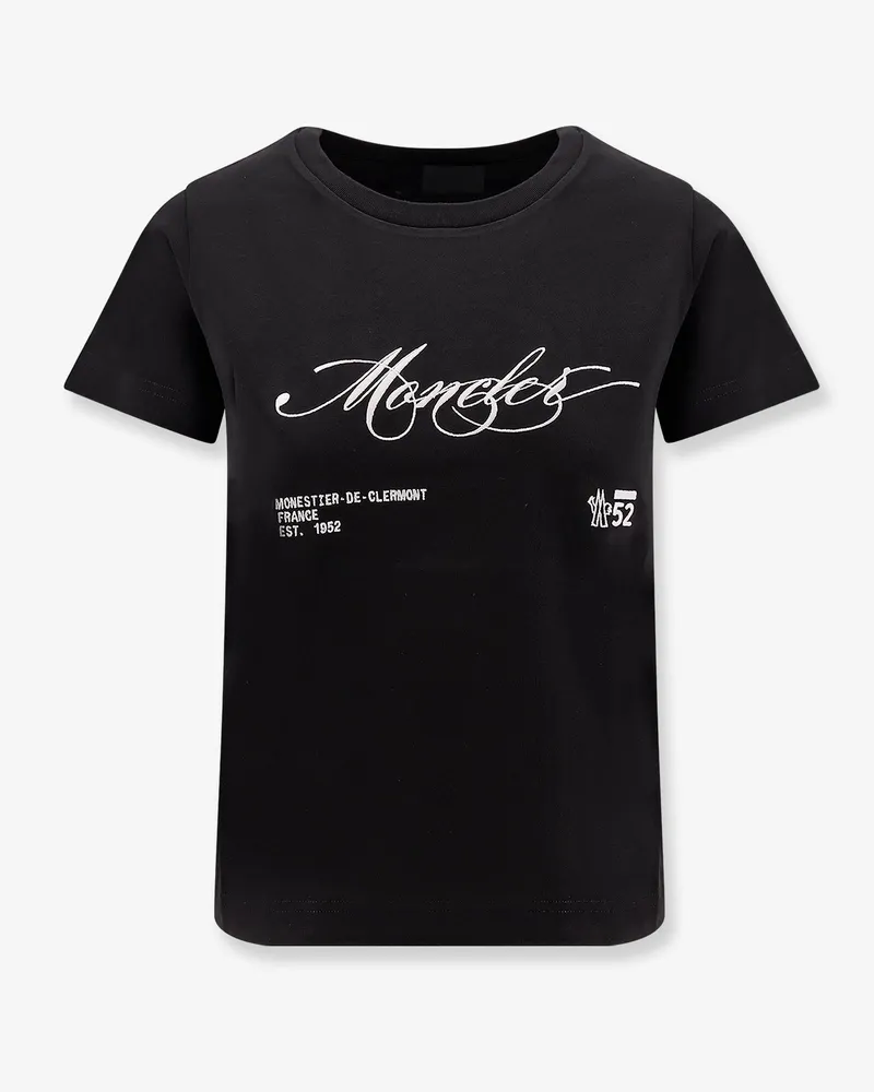 Moncler Cotton t-shirt with embroidery -  - gender_Woman Black