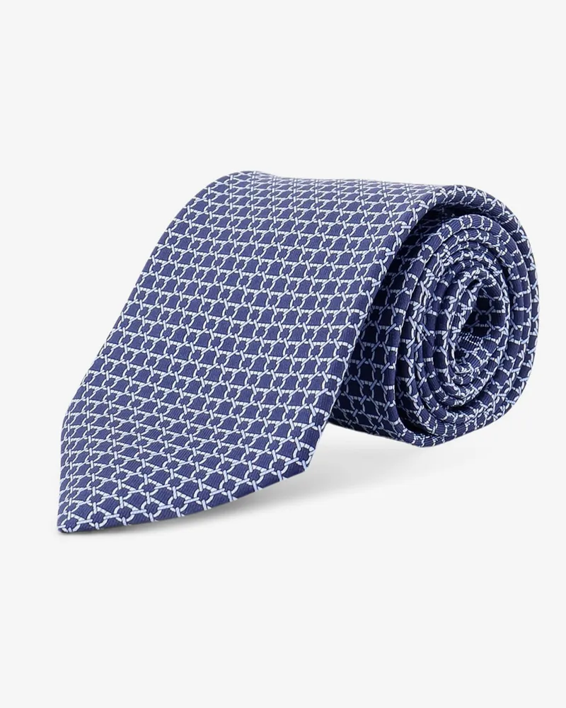Ferragamo Carato silk tie -  - gender_Man Blue