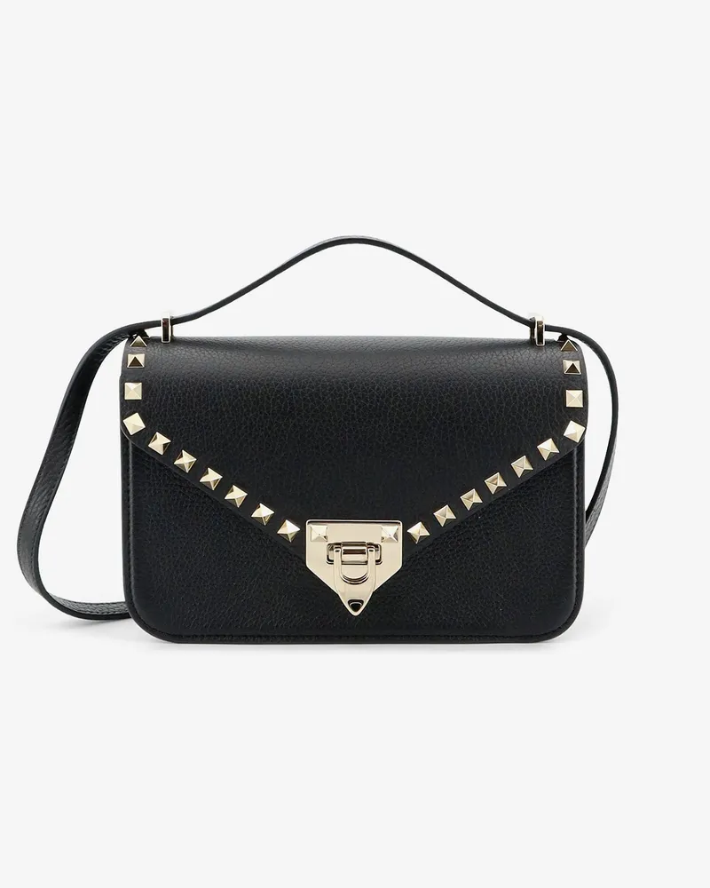 Valentino Garavani Rockstud leather crossbody bag with stud detail -  - gender_Woman Black