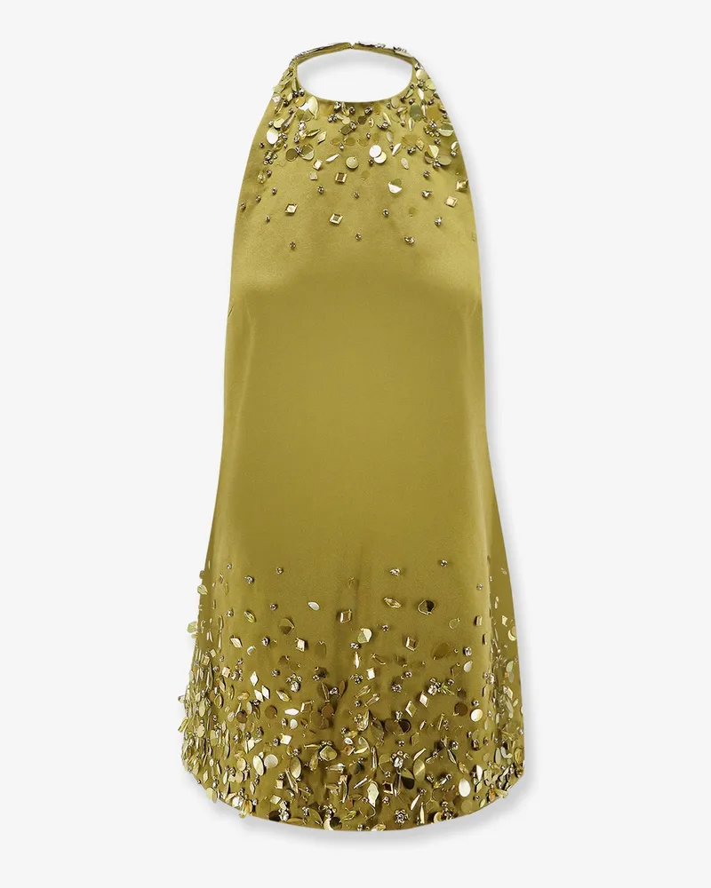 Retrofête Mini dress with sequins and rhinestones -  - gender_Woman Green